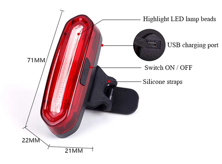 rear bike light for rucksack