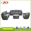 Luxury Outdoor Aluminum Furniture Garden Rattan Sofa Set Designs (Tobago)