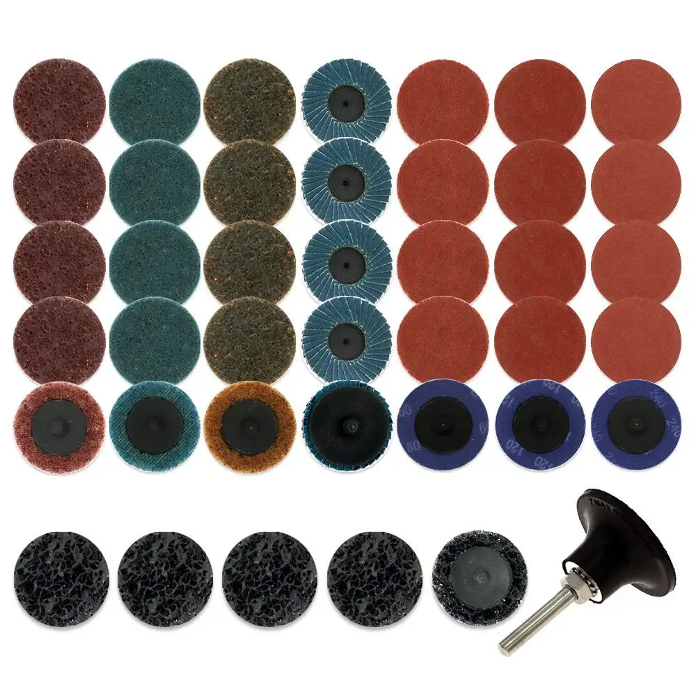 ABN Sanding Disc Set 36 Pc Roloc Sanding Disc Kit w// 2/” inch Sanding Discs and 1//4 Inch Tray Holder