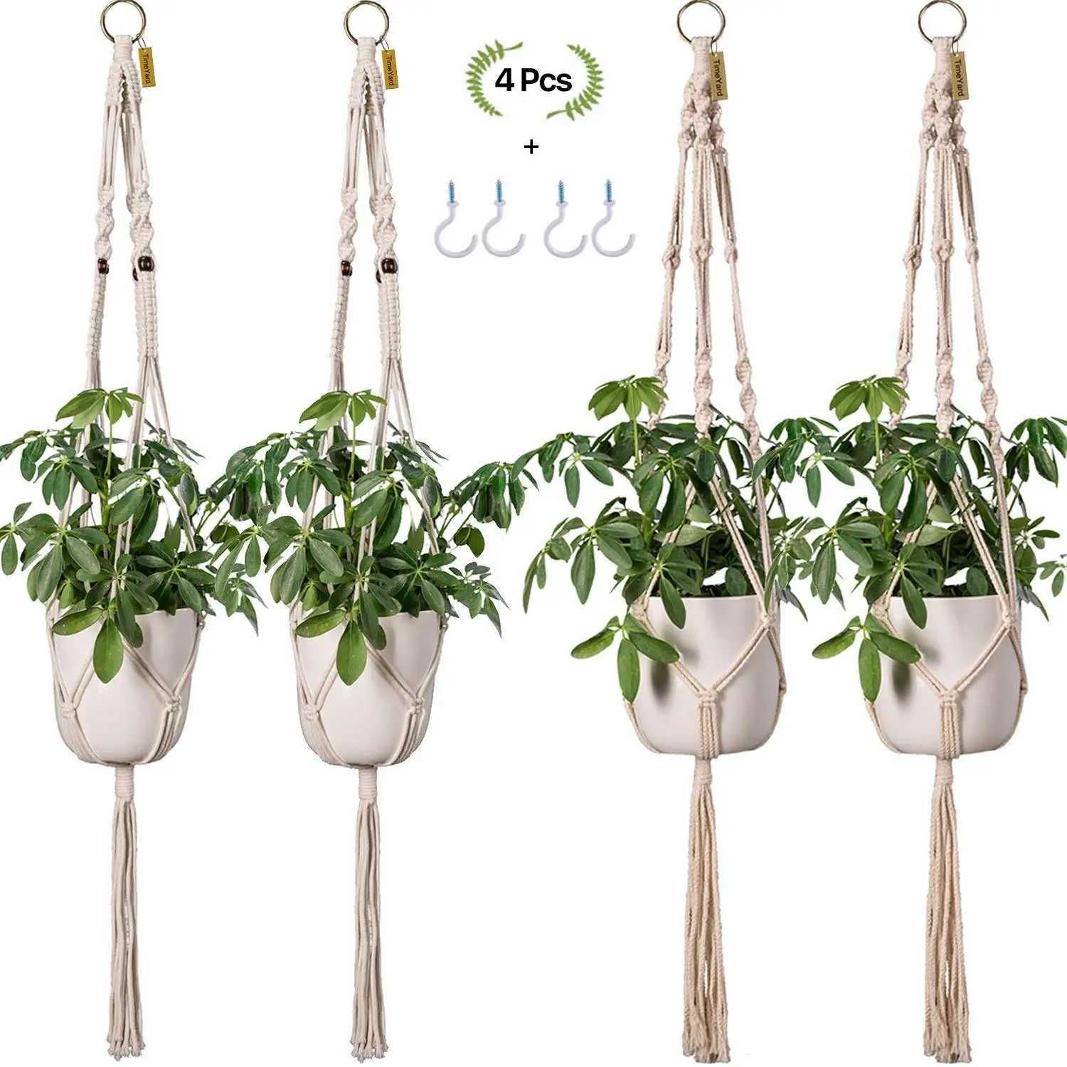 Hanging Planters Baskets Warm Smile 4x Macrame Plant Flower