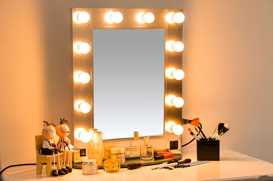 Professional Lighting Makeup Mirror Wallmounted Lighted Makeup Mirror