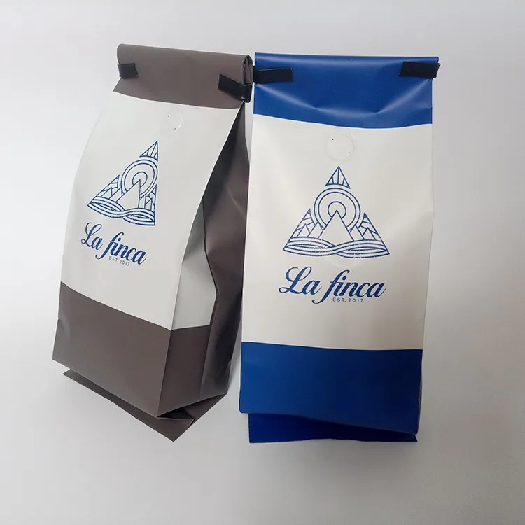 Whole Valve Coffee Bean Bag Printing Custom With Packaging