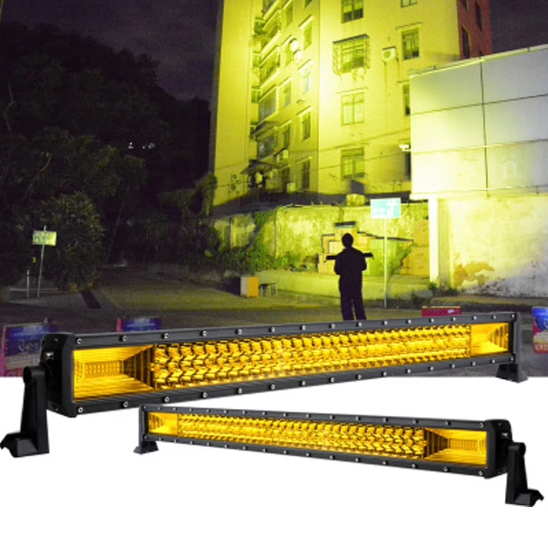 Yellow 144w 216w Led Light Bar 540w 432w 270w 3 Row Led Long Strip Lamp ...