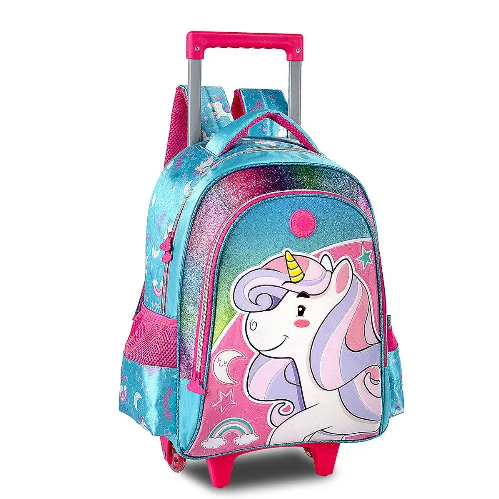 mochila de ruedas unicornio