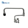 Stainless Steel Two Handle Mixer Tap Wall Mount Swing Single Hole Deck Mount Pot filler Kitchen Faucet