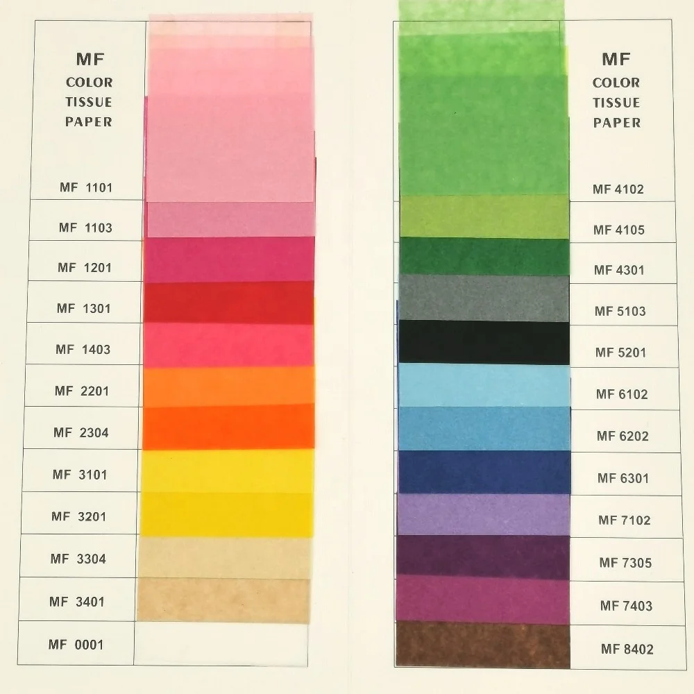 MF TISSUE PAPER COLOR SWATCH