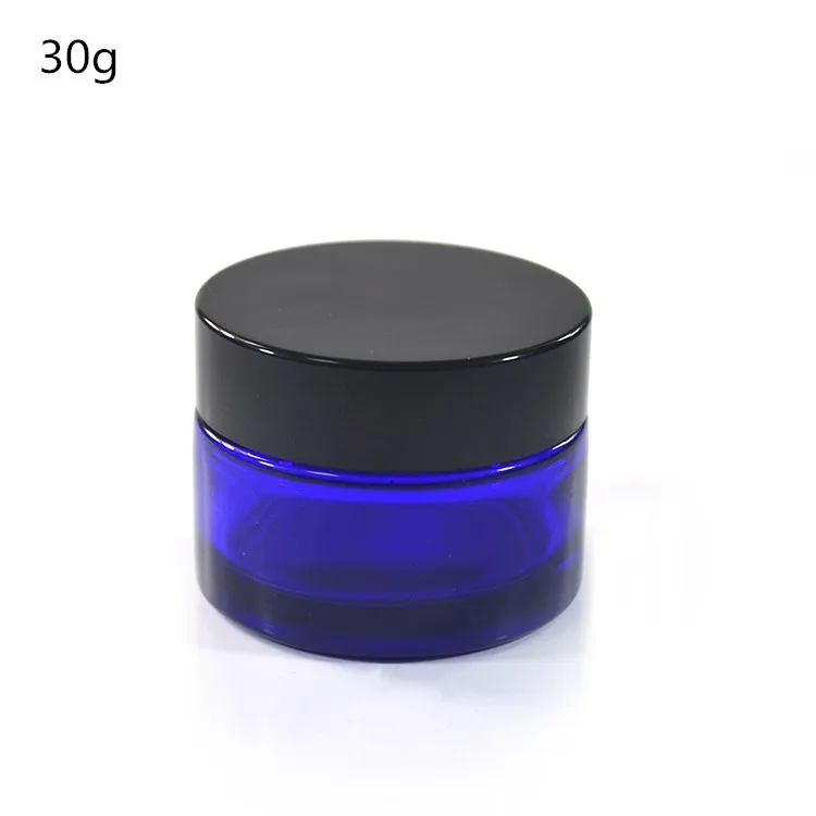 Download Cobalt Blue Glass 20g 30g 50g Face Cream Cosmetic Jars ...