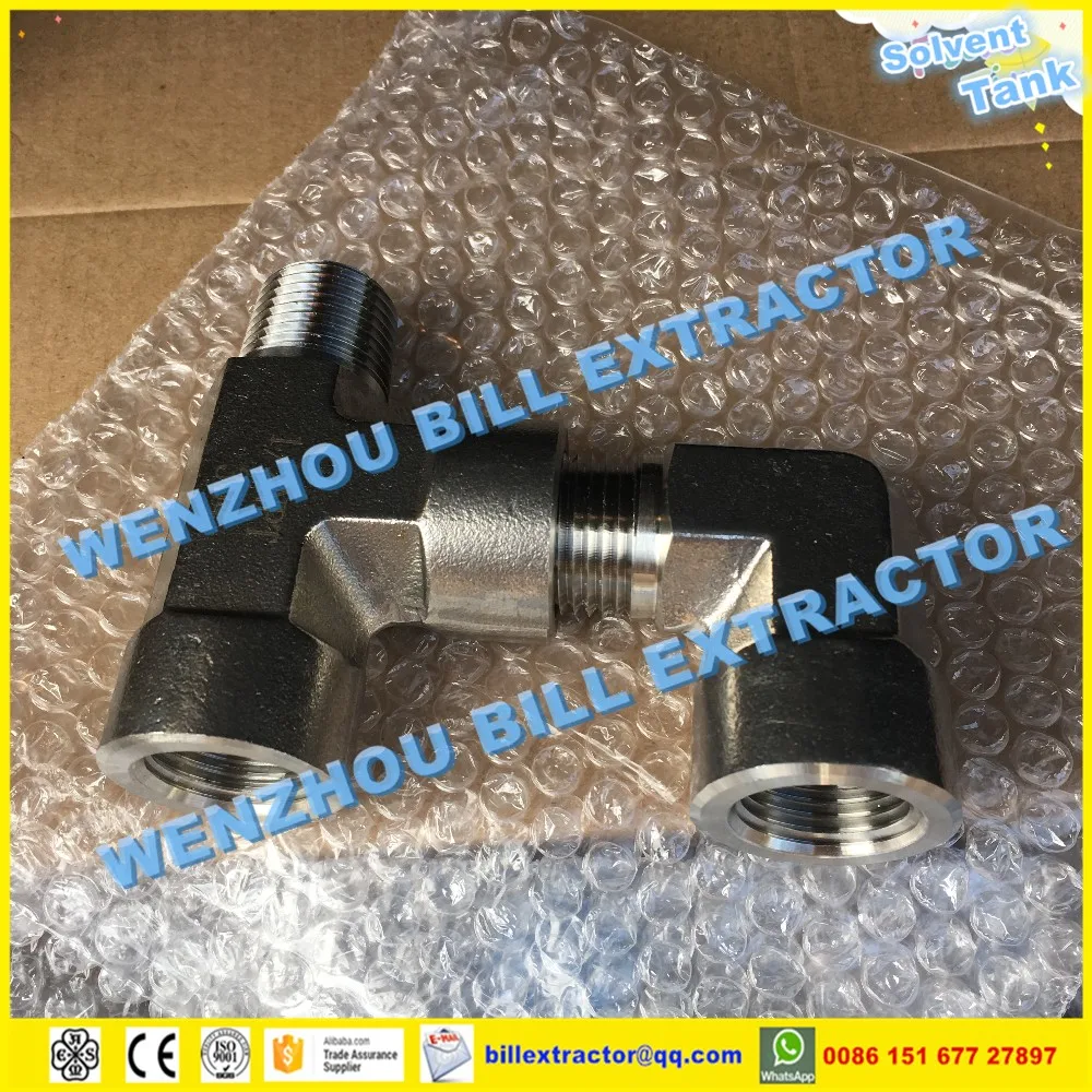 Ss316 1/4" Hydraulic Pressure Fittings Of Bpst Male To Union 90degree