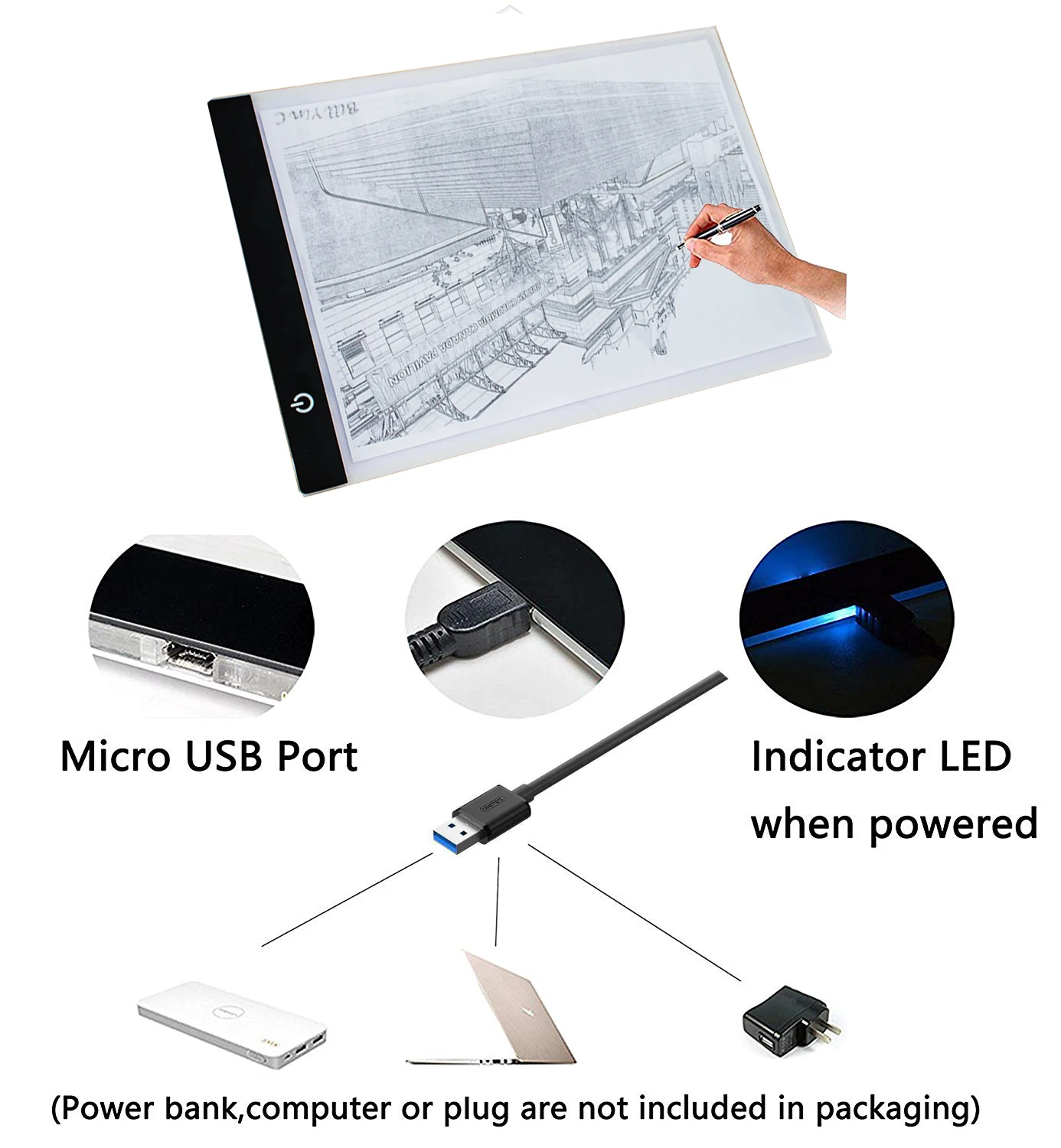 A4 Portable Led Tracing Pad Tracing Light Box Tattoo Tracing Led Drawing Board Buy Led Drawing