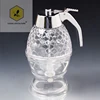 Push type Acrylic empty honey jars with stainless steel handle