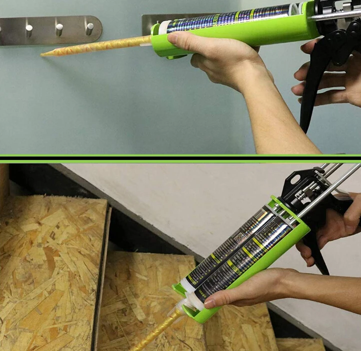 Aluminum Dual 600ml Long Sausage Caulking Gun Used To Squeeze