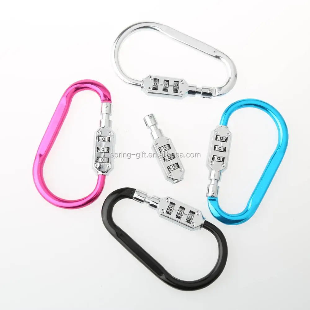 Multifunctional Aluminium Alloy Password Carabiner With Coded Lock