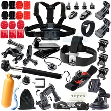Gopro Accessories For Go pro Hero 1 2 3 4 Floating Bobber Tripod stick Monopod Hand Head Chest Strap Adapter Set of 19 GP8