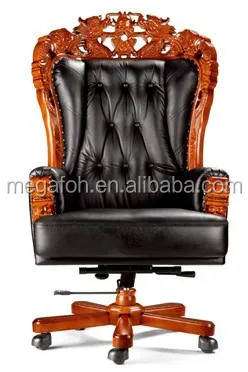 Klassieke Luxe Lederen Houten Kantoor Koning Troon President Klassieke Luxe Lederen Houten Kantoor Koning Troon President