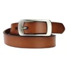 High Quality 30mm Fashion Women's Head Layer Leather Thin Waist With Alloy Buckle Belt