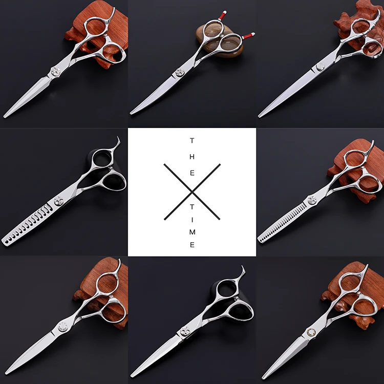 Japan Vg10 Stainless Steel Black Beauty Professional Pet Left-Handed Scissors Set
