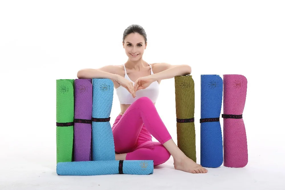 Rubber Yoga Mat/ Washable Yoga Mat as Fitness Equipment/Custom Made Yoga Mats Customized Design