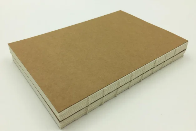 Custom A5 32K Brown Plain Kraft Cover Notebook Nude Binding Blank Graffiti Sketch Book