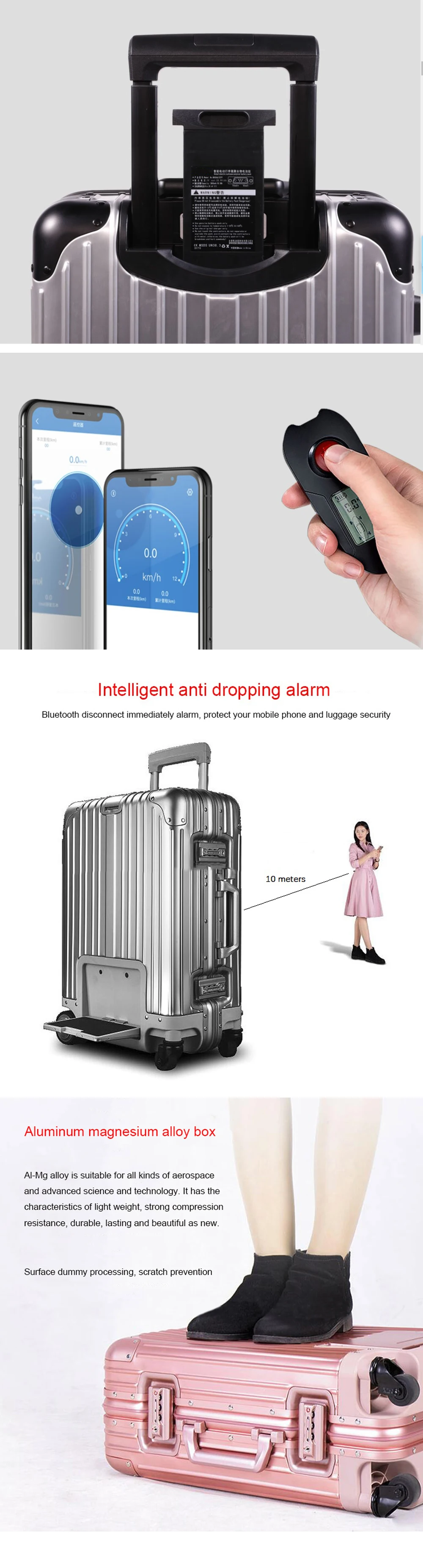 Best Selling Electronic Luggage Intelligent Suitcase U Can Ride Smart