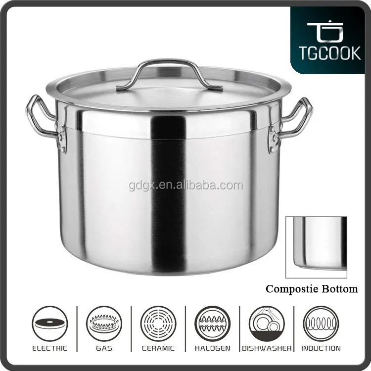 Hotel Restaurant Commercial Stainless Steel Cooking Pot,Stock Pot For Large Soup Boiler - Buy 