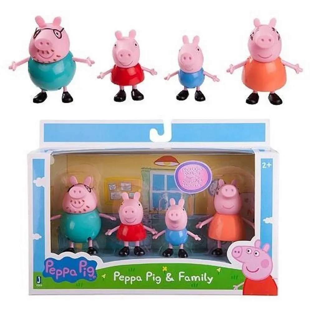 peppa pig 4 pack family plush