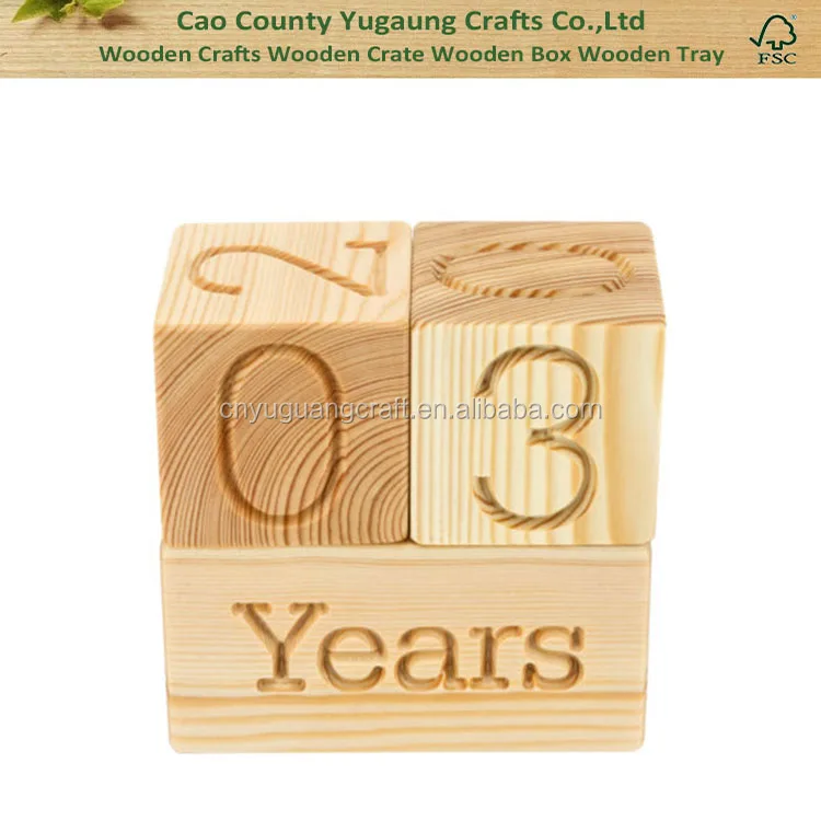wooden baby blocks for baby shower