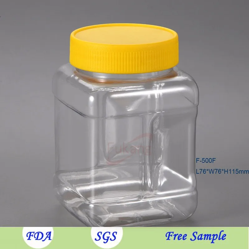 500ml Empty Food Grade Plastic Spice Bottle Flip Lid Salt Shaker