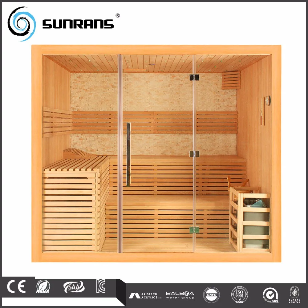 Hot Sale Stone Background Luxury Home Sauna Finland Wood Import 3