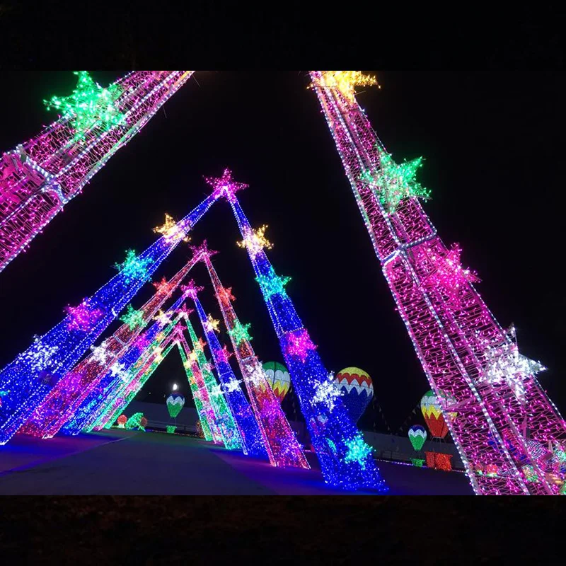 Christmas Lighting Display LED Light Tunnel for Theme Park Holiday ...