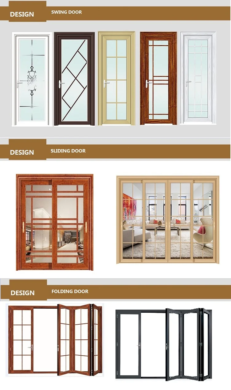 Custom brand chinese doors china hinges door aluminum price with low shipping cost
