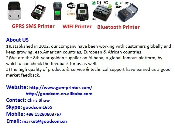 Bluetooth Printer can be Connected to Android Devices via Bluetooth or USB Cable