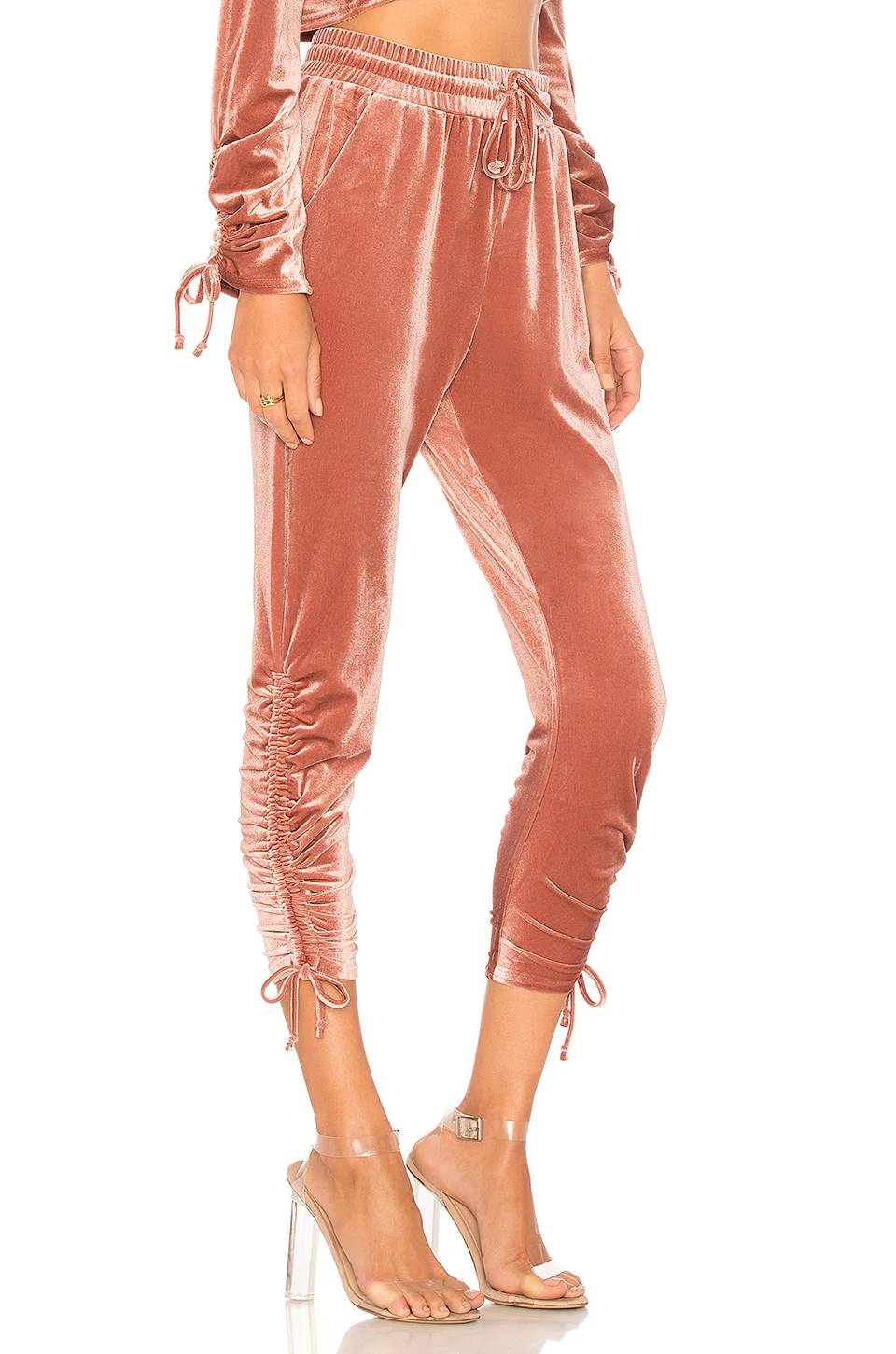 pink ruched tracksuit