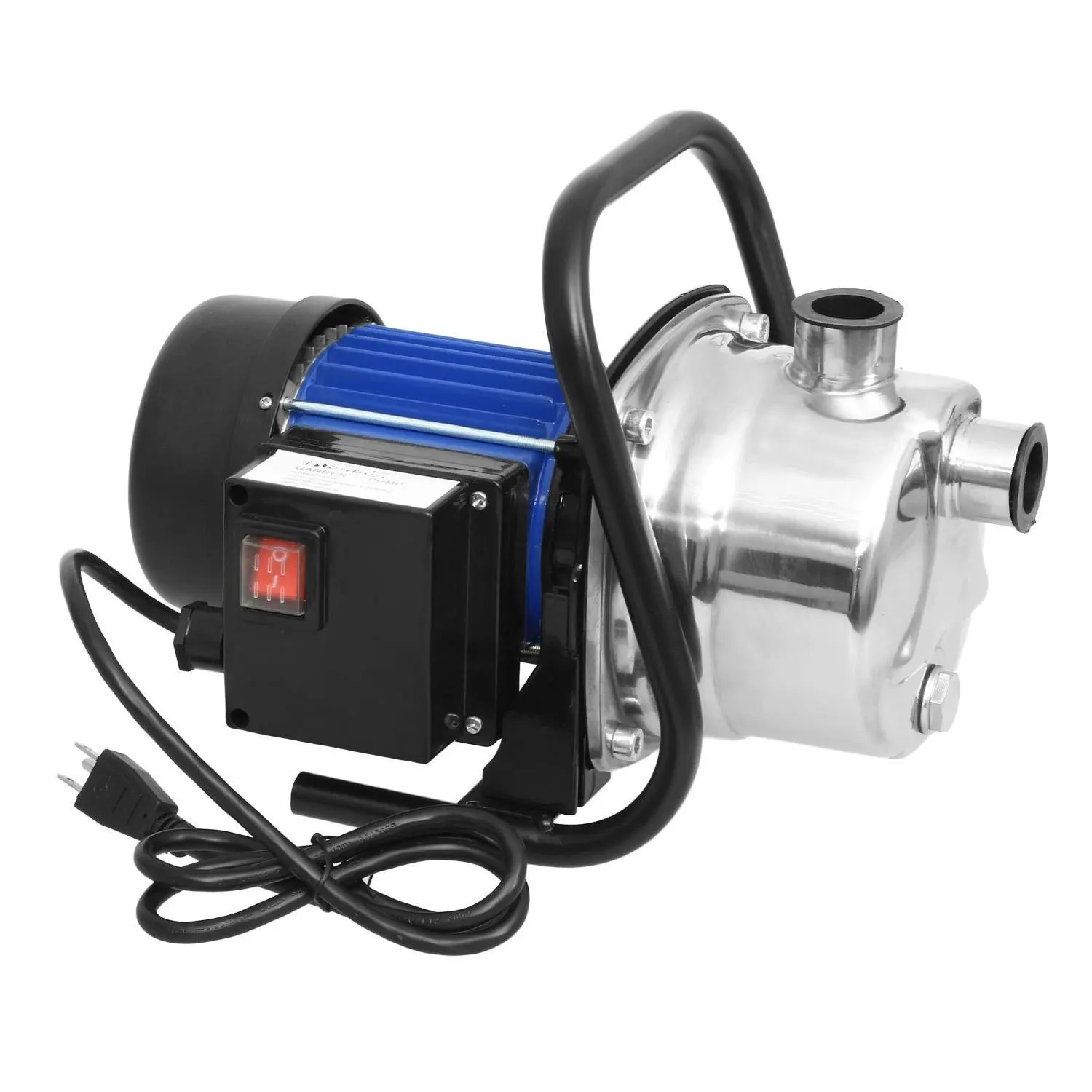 Lantusi 1.6HP Portable Stainless Steel Lawn Sprinkling Pump, High Capacity Home Garden Irrigation Water Supply Pump, Booster Pump Shallow Well Pump (US STOCK)