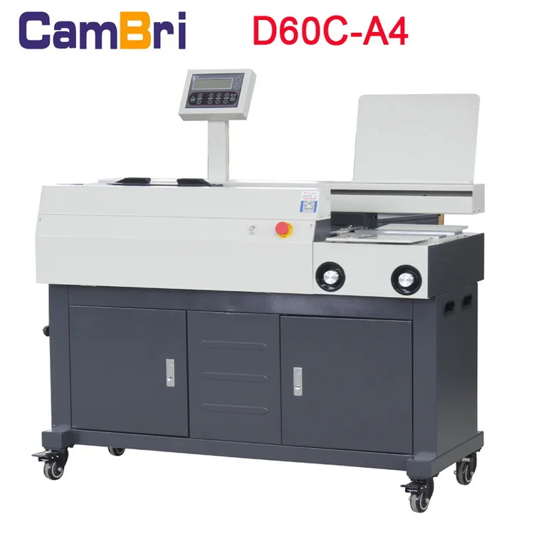 D60c A4 Size Automatic Hot Melt Glue Book Binding Machine With Side
