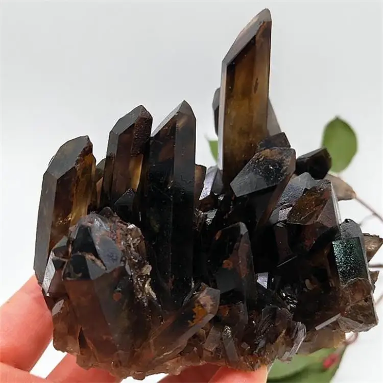 100% Natural clear crystal cluster large smokey quartz cluster for display decoration