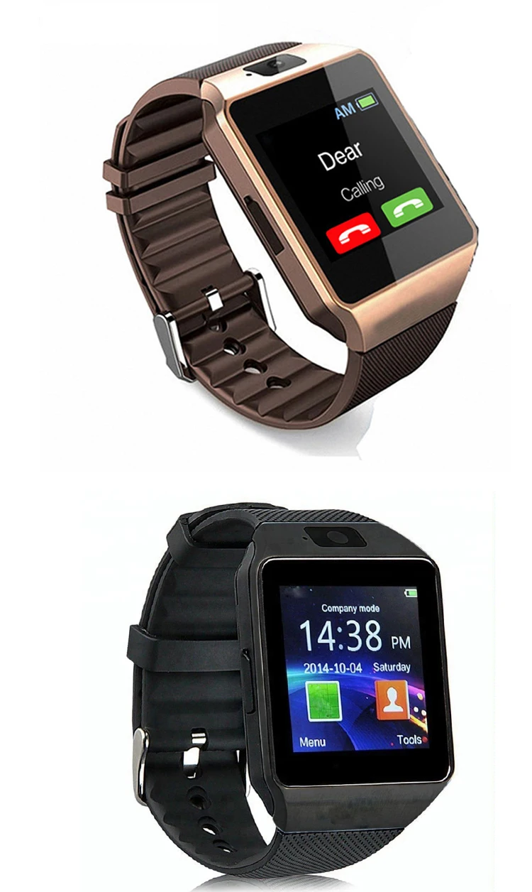 DZ09 reloj inteligente teléfono android deporte smartwatch compatible con tarjeta SIM TF cámara BT dz09