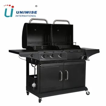 Heavy Duty Gas And Charcoal Combo Bbq Grill Smoker View Heavy Duty Gas And Charcoal Combo Bbq Grill Smoker