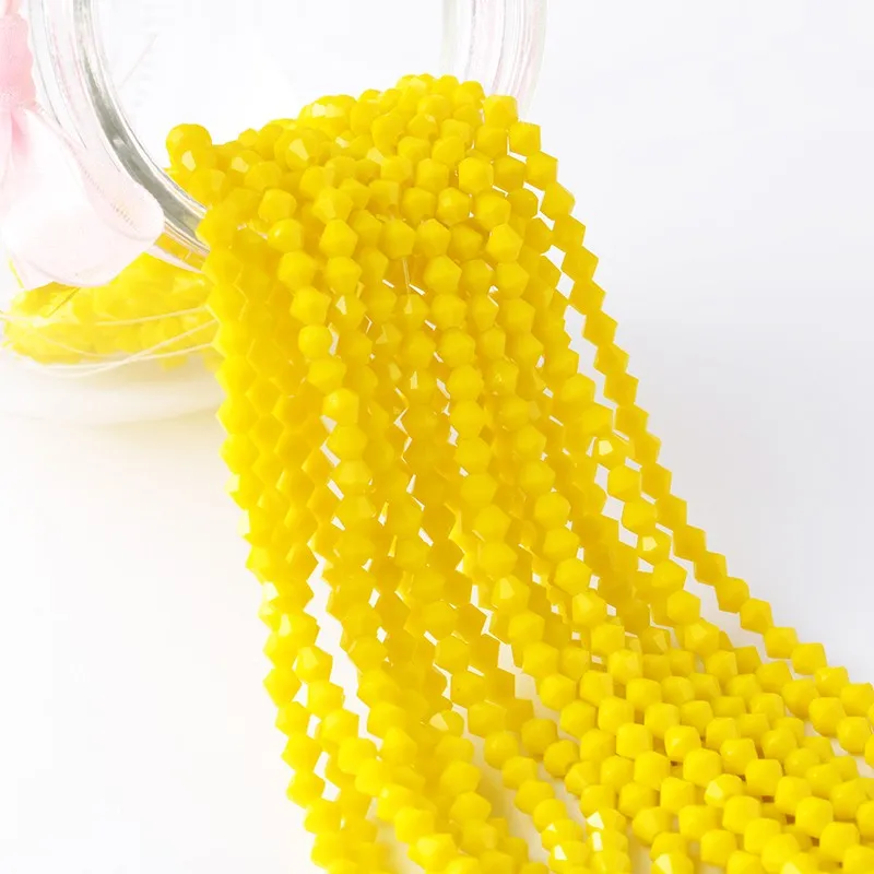 3mm 4mm 6mm 8mm Decorative Beads For Clothes,Bicone Glass Bracelet