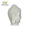 Bulk White Stone Garden Ornament 3D Buddha Picture Head