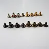 1000set/bag 5mm/6.5mm/8mm Luggage Leather metal Craft Solid Screw Nail Rivet Double curved Head Belt/strap Rivets Book screws