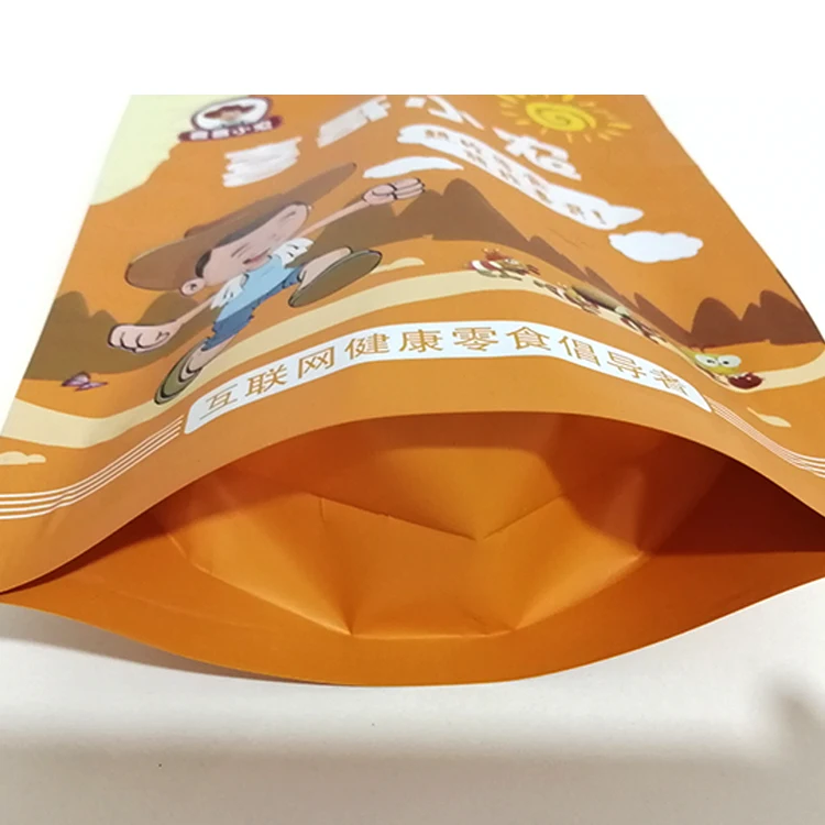 Print matte aluminum foil stand up food packaging bags