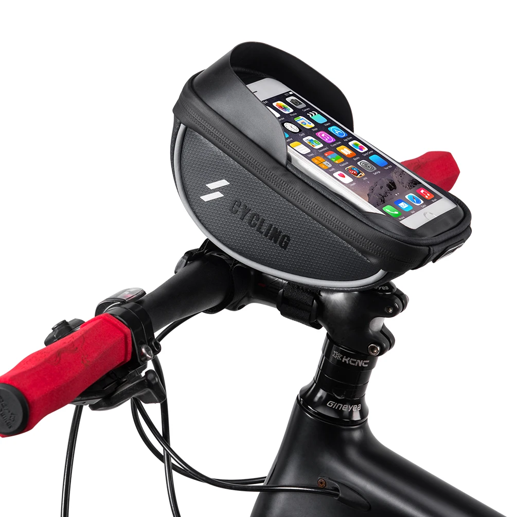 top tube bag with phone holder