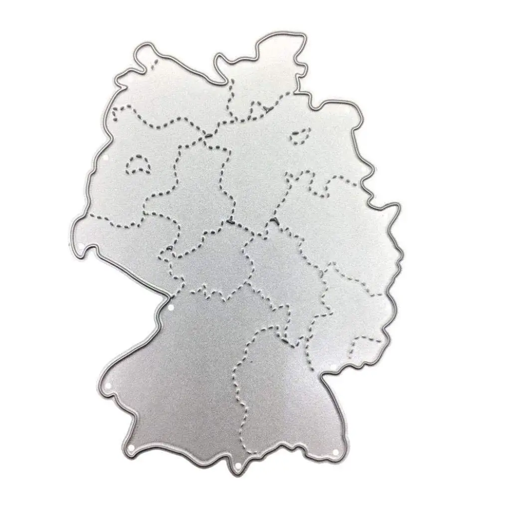 Cutting Dies,Pollyhb New 2018 Football Game National Map Metal Cutting Dies Stencil DIY Embossing, For Card Making (B:10580mm)