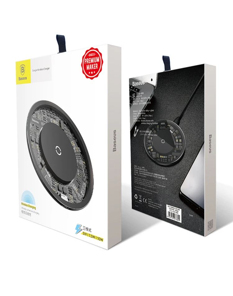 Baseus Ultra-Thin Fast 10w Qi Wireless Fast Charger Pad for Mobile Phone