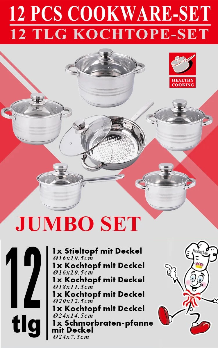 German Stainless Cookware Set Of Cooking Pot And Fry Pan Buy Stainless Cookware,Set Of Cooking