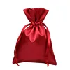 free sample gift bags custom drawstring satin wedding pouches wholesale with logo printed