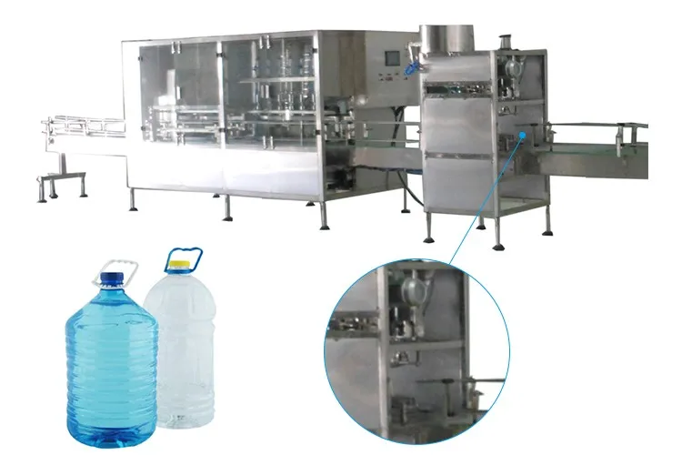 fully automatic piston type 3-5 liter bottle water filling machine for for sale