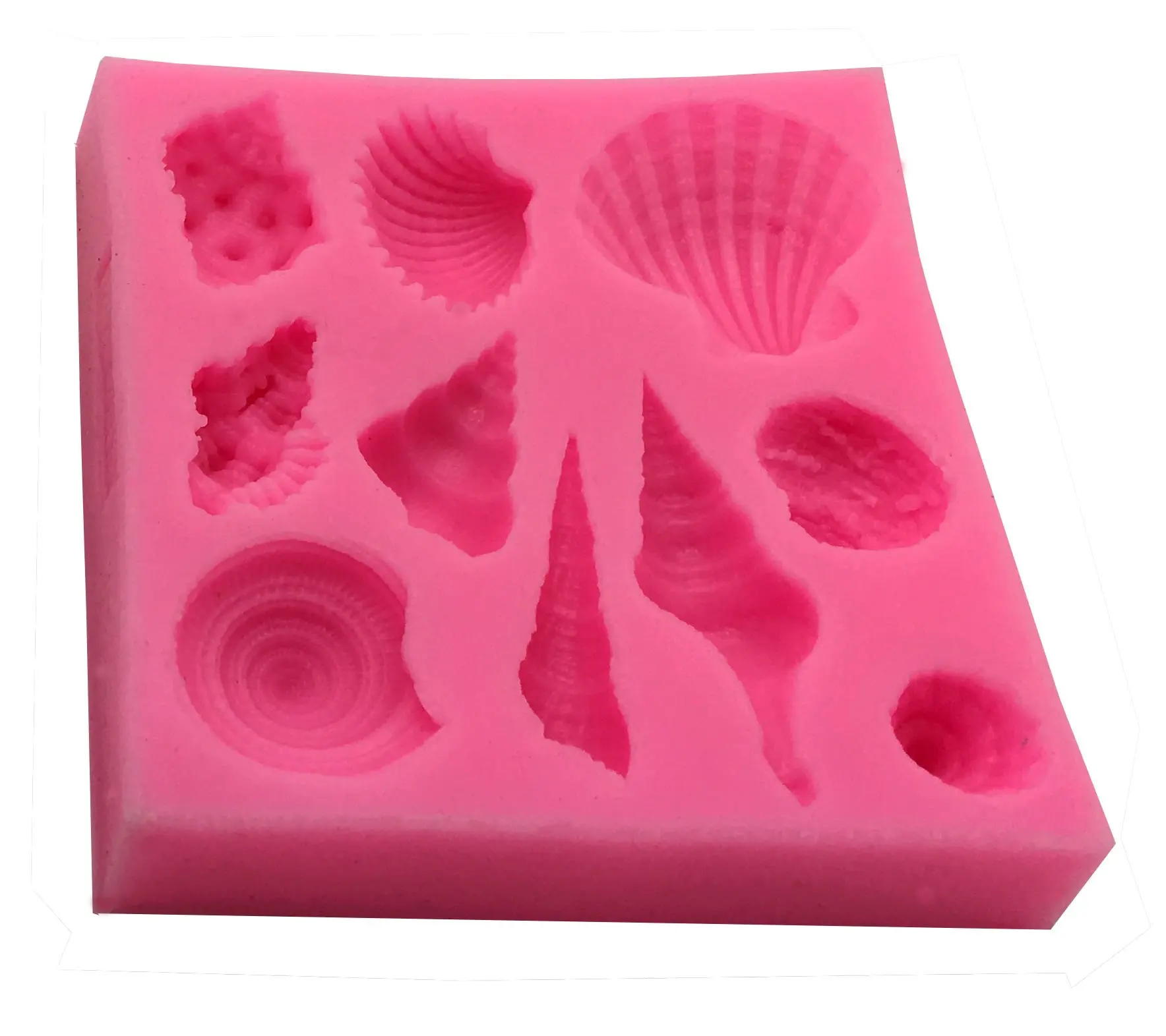 Okallo Products Silicone Seashell Mold for Chocolates, Candy, Baking, and More Sea Shells