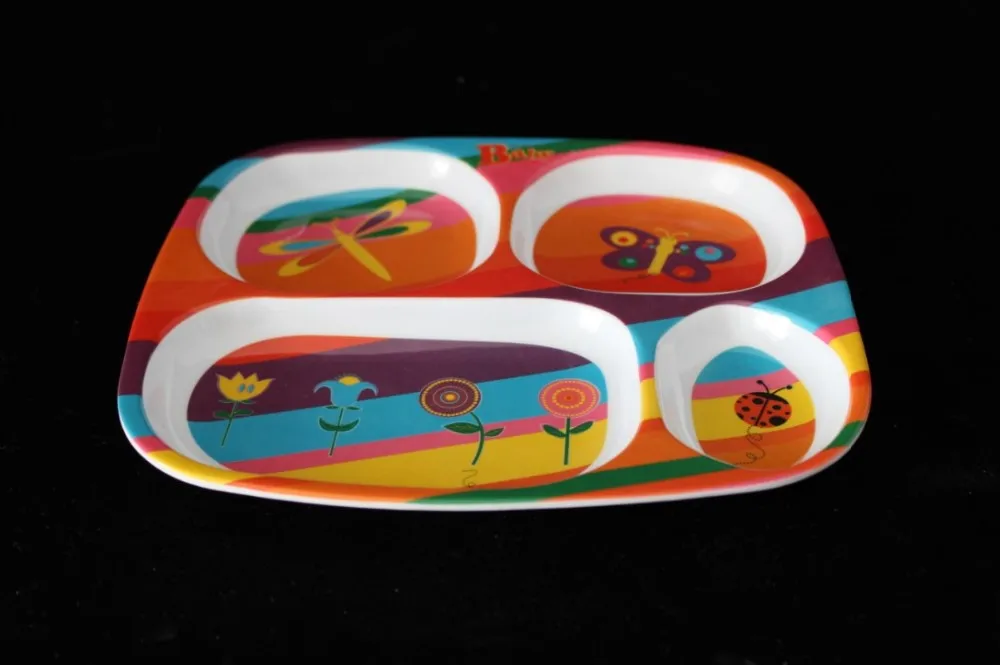 kid's melamine plate meal