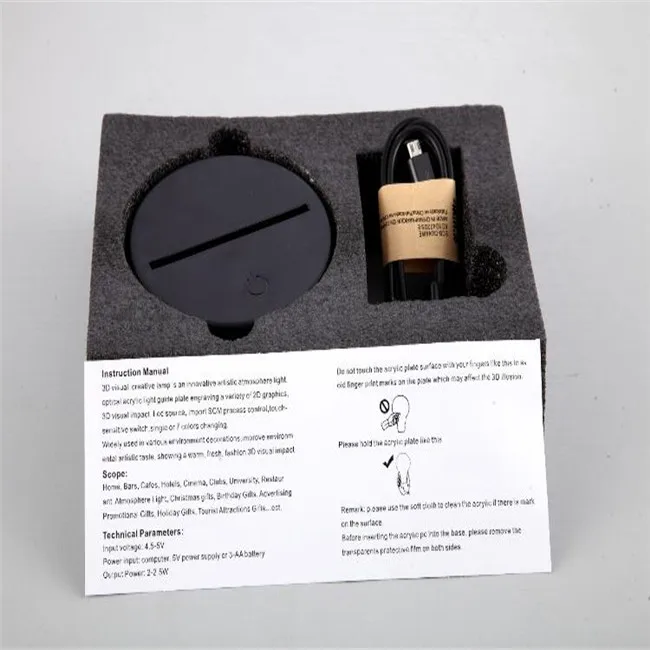 Creative visual stereo LED touch switch The gradient small night light Discus the Eiffel Tower 3 d lamp